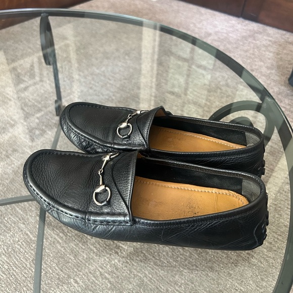 Black Gucci Leather Men's Loafers